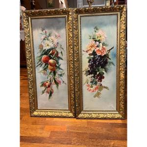 Pair Of Art Nouveau Decorative Panels