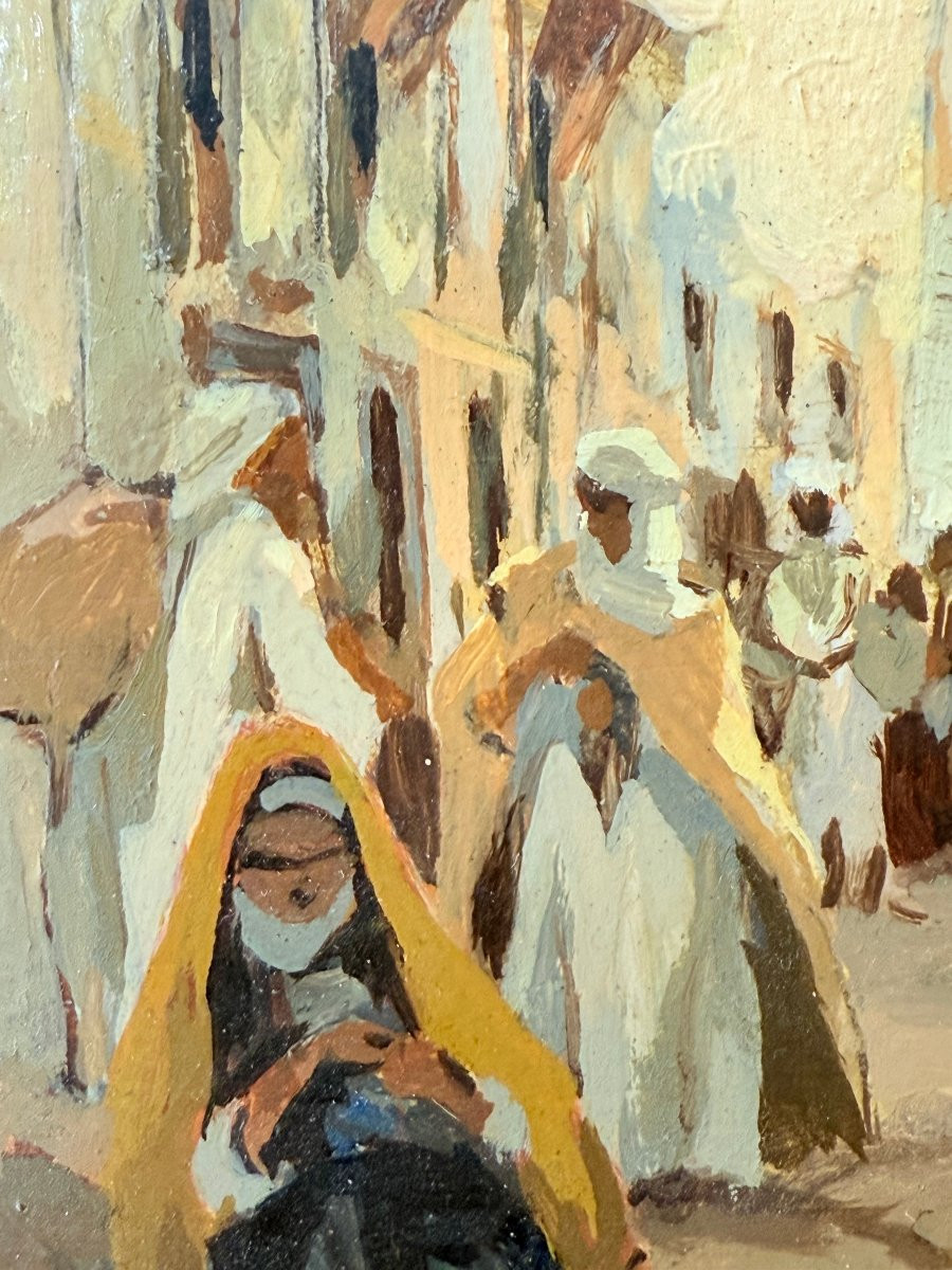 Tunis (ca 1923) - Oil On Panel Signed Isidore Van Mens (1890-1985) - Orientalism - Tunisia-photo-4