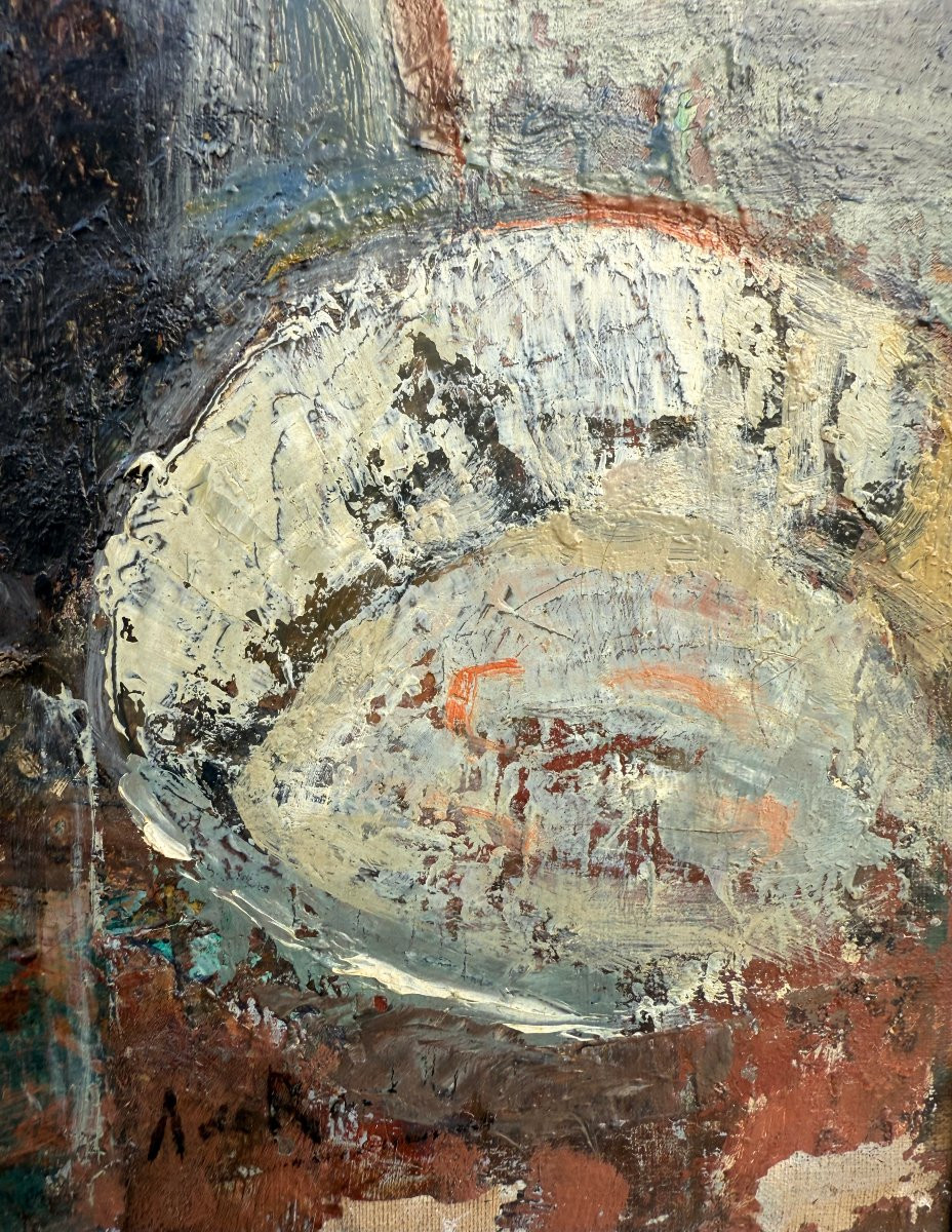 Flea Market - Oil On Canvas Signed Auguste De Roisin (1889-1980) Impressionism-photo-7