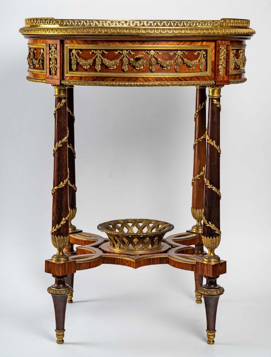 Pedestal Table Attributed To Weisweiler Early XIXth Century-photo-2