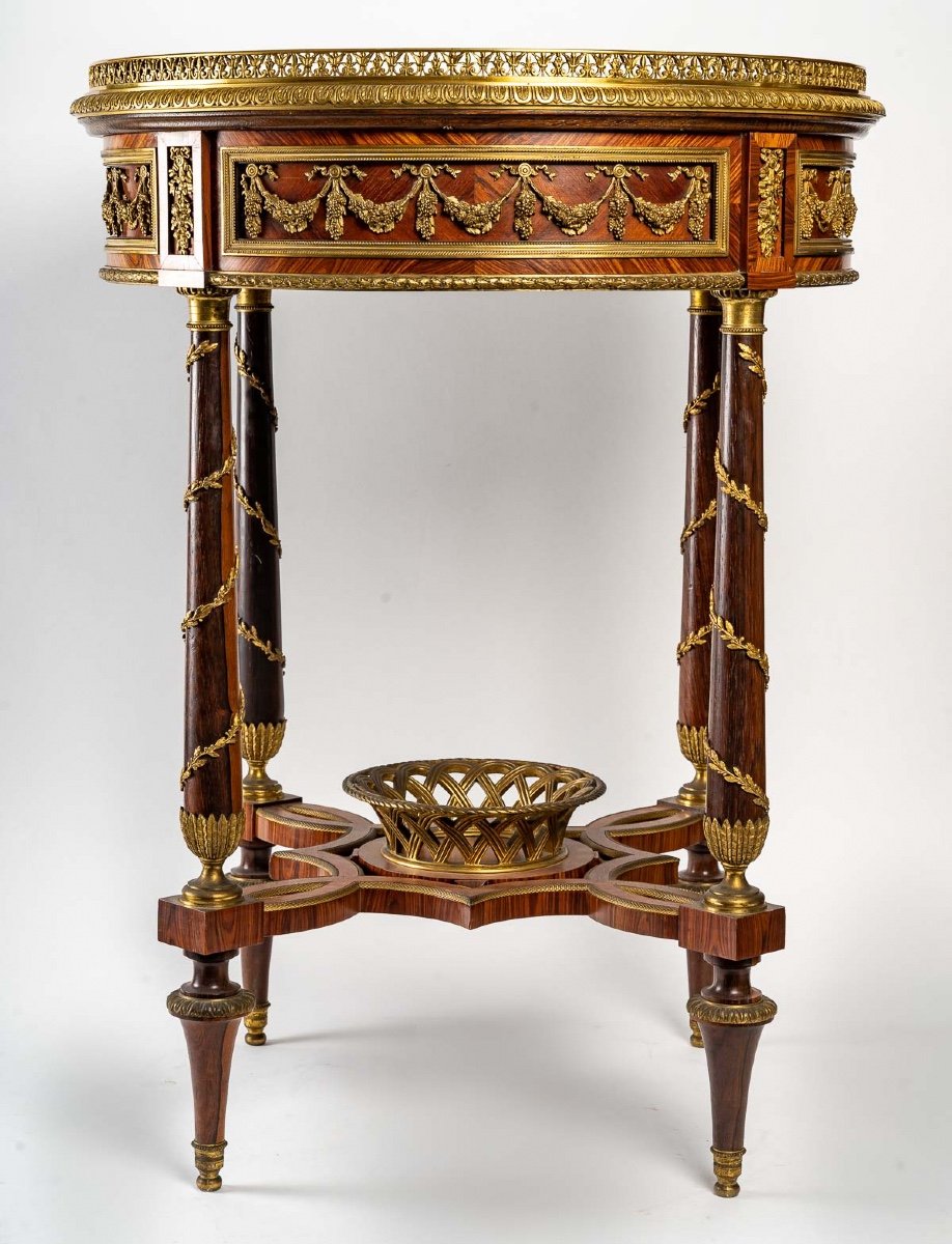 Pedestal Table Attributed To Weisweiler Early XIXth Century-photo-4