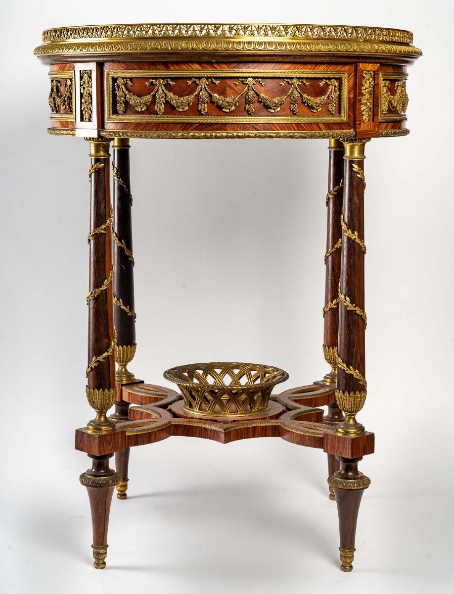 Pedestal Table Attributed To Weisweiler Early XIXth Century-photo-5