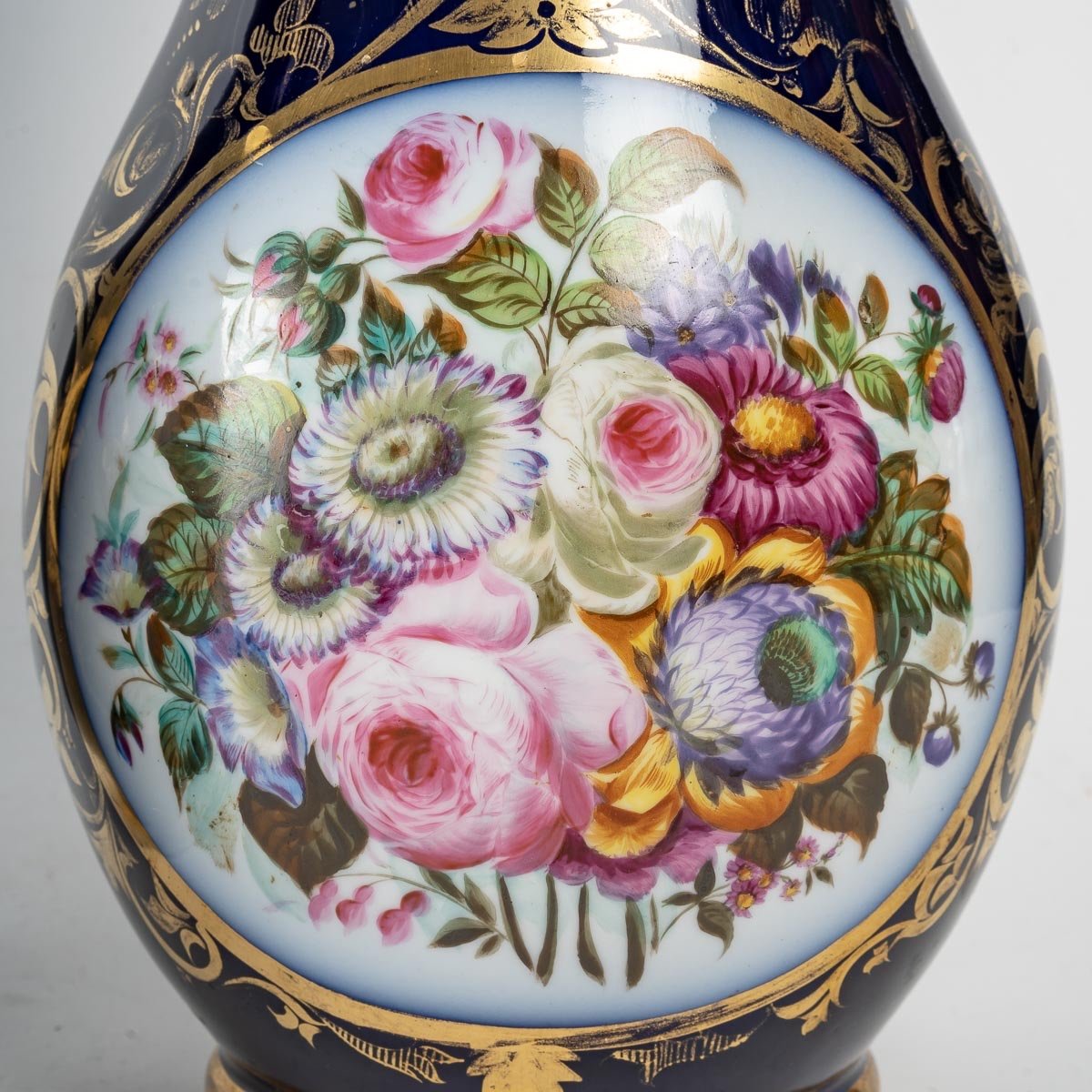 Paire De Vases En Porcelaine De Bayeux Fin XIXème Siècle -photo-2