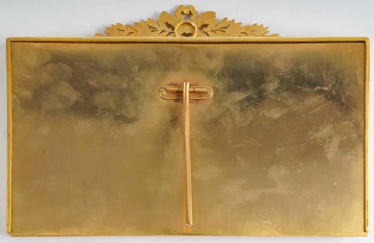 Double Photo Frame In Gilt Bronze Late Nineteenth Century-photo-3