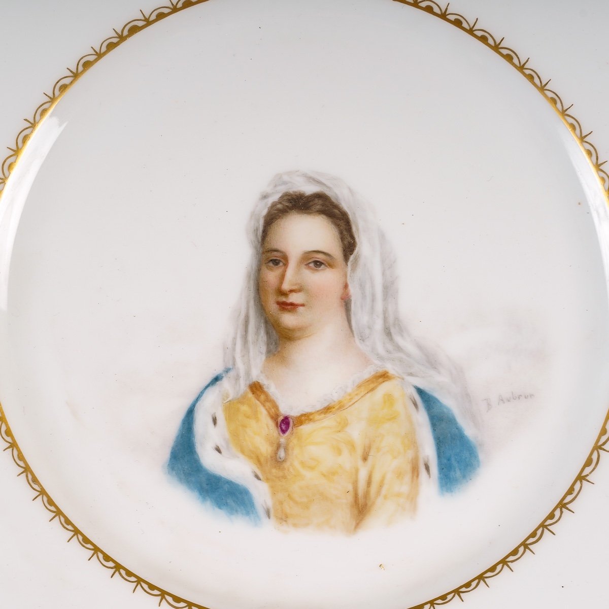 Series Of Limoges Plates Portraits Of Kings And Queens Late Nineteenth Century-photo-4