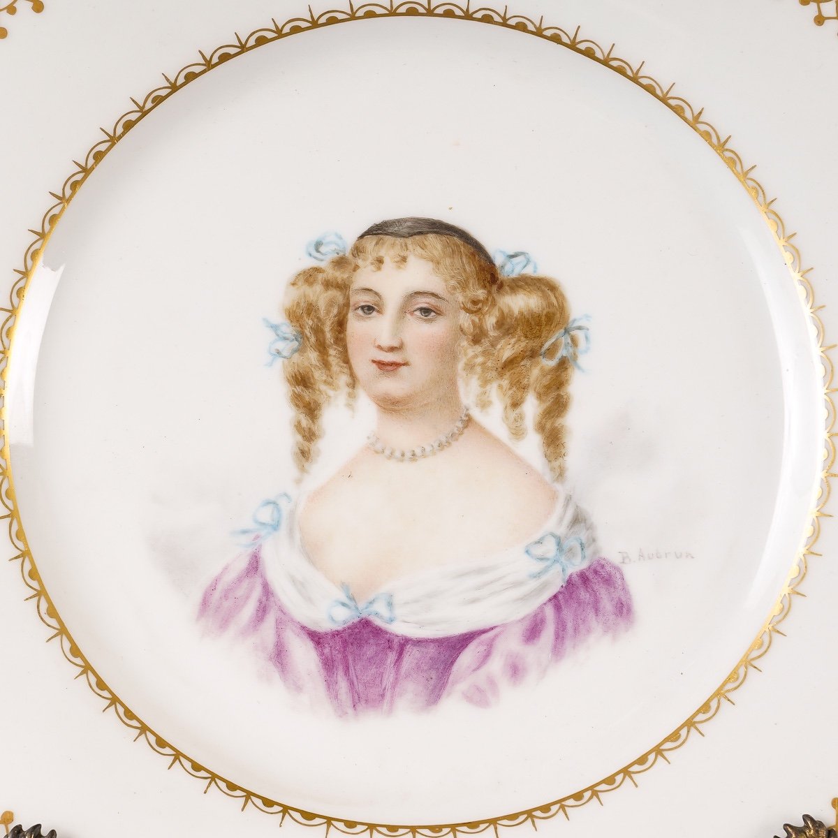 Series Of Limoges Plates Portraits Of Kings And Queens Late Nineteenth Century-photo-7