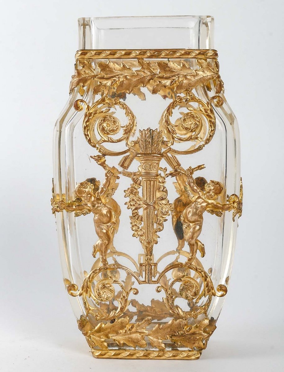 Set In Crystal And Gilt Bronze Late Nineteenth Century-photo-4
