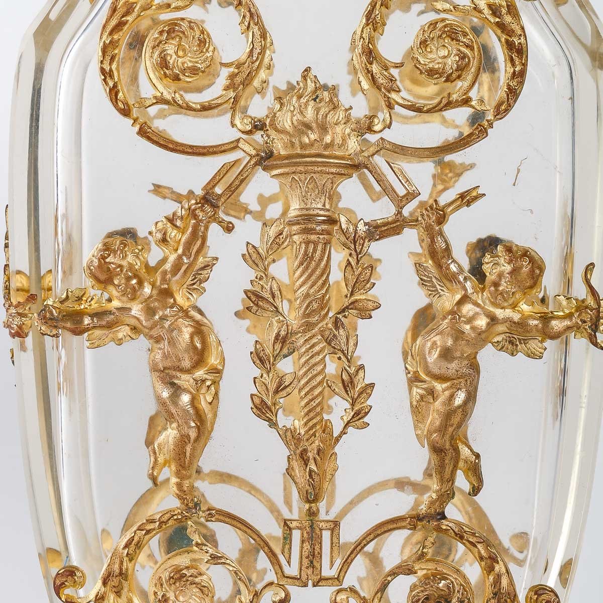 Set In Crystal And Gilt Bronze Late Nineteenth Century-photo-3