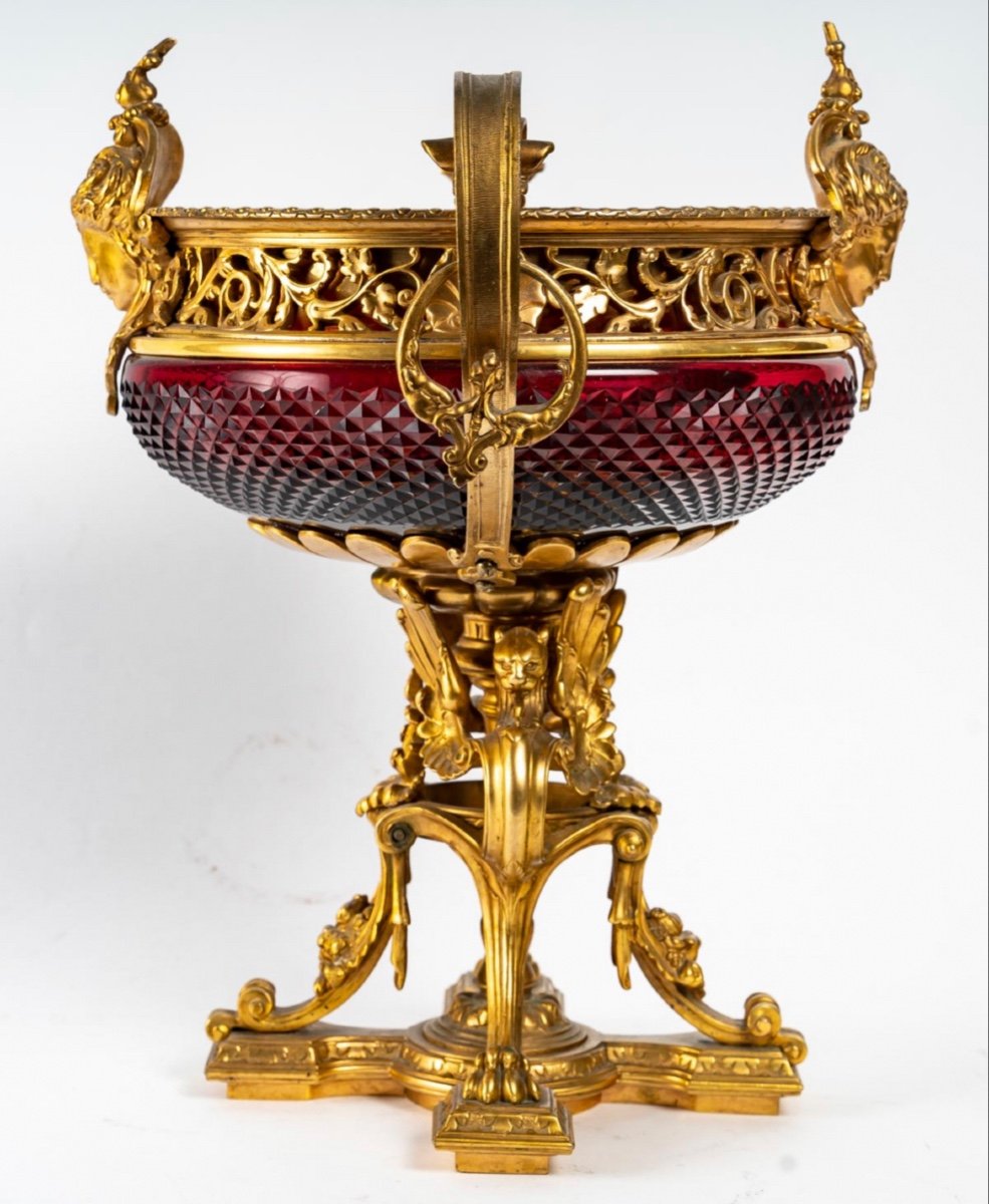 A Bohemian Crystal Centerpiece Cup Late Nineteenth Century-photo-4