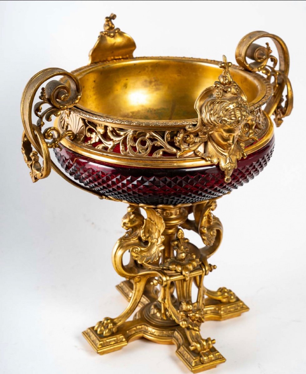 A Bohemian Crystal Centerpiece Cup Late Nineteenth Century-photo-6