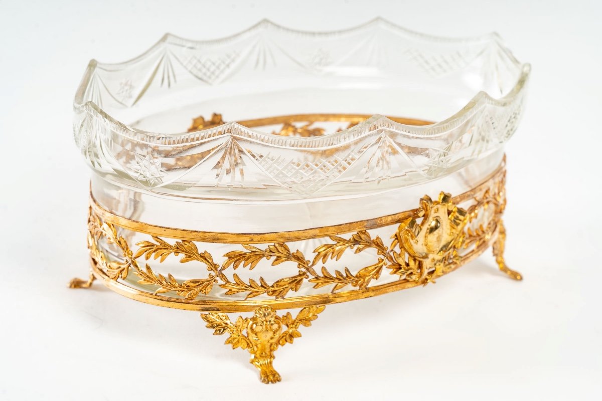 Small Planter In Crystal And Gilt Bronze Late Nineteenth Century-photo-2