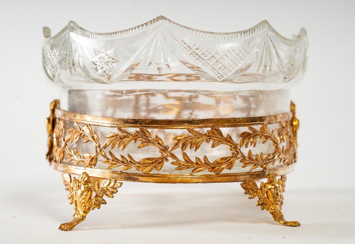 Small Planter In Crystal And Gilt Bronze Late Nineteenth Century-photo-3