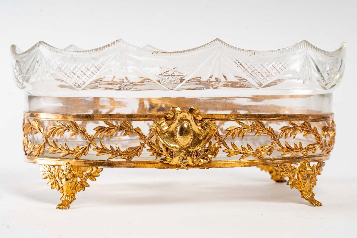 Small Planter In Crystal And Gilt Bronze Late Nineteenth Century-photo-1