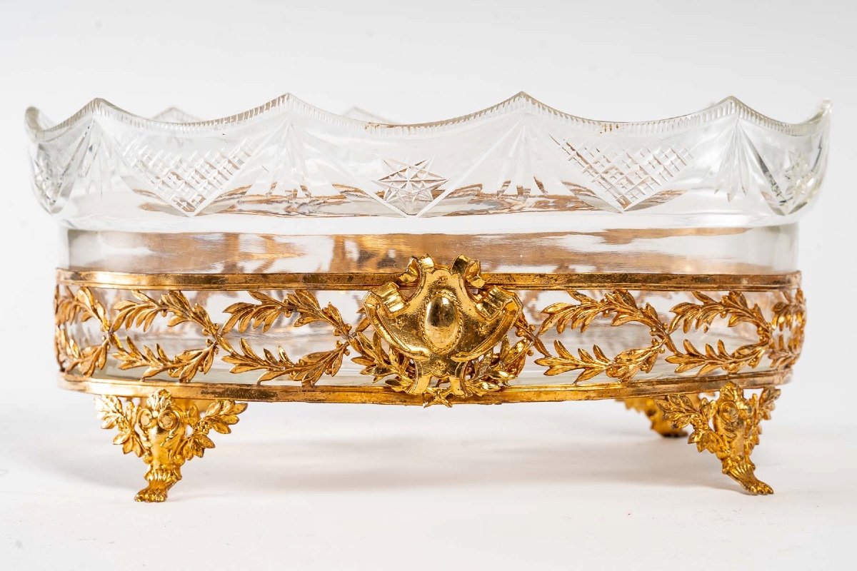 Small Planter In Crystal And Gilt Bronze Late Nineteenth Century