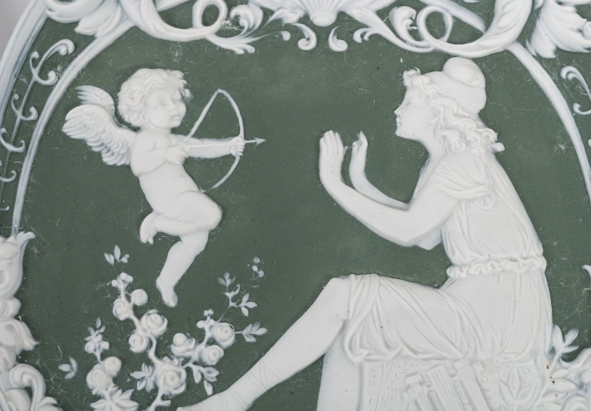 Une Paire De Plaques en porcelaine de style Wedgwood Fin XIXème Siècle -photo-4