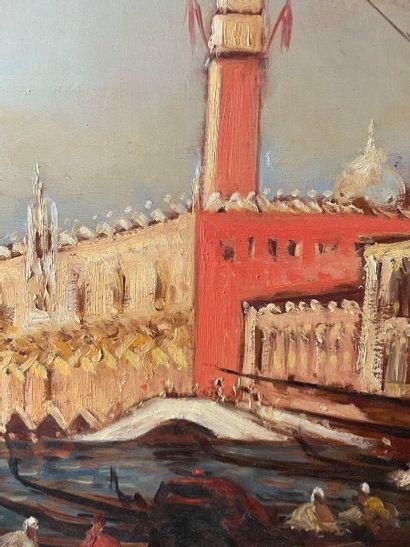 Venise huile sur panneau fin XIXÈME siècle -photo-2