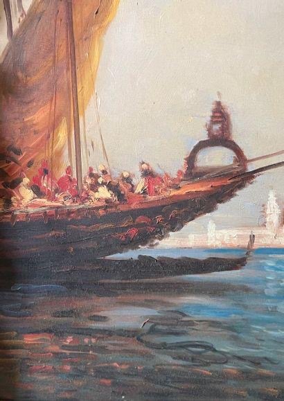 Venise huile sur panneau fin XIXÈME siècle -photo-4