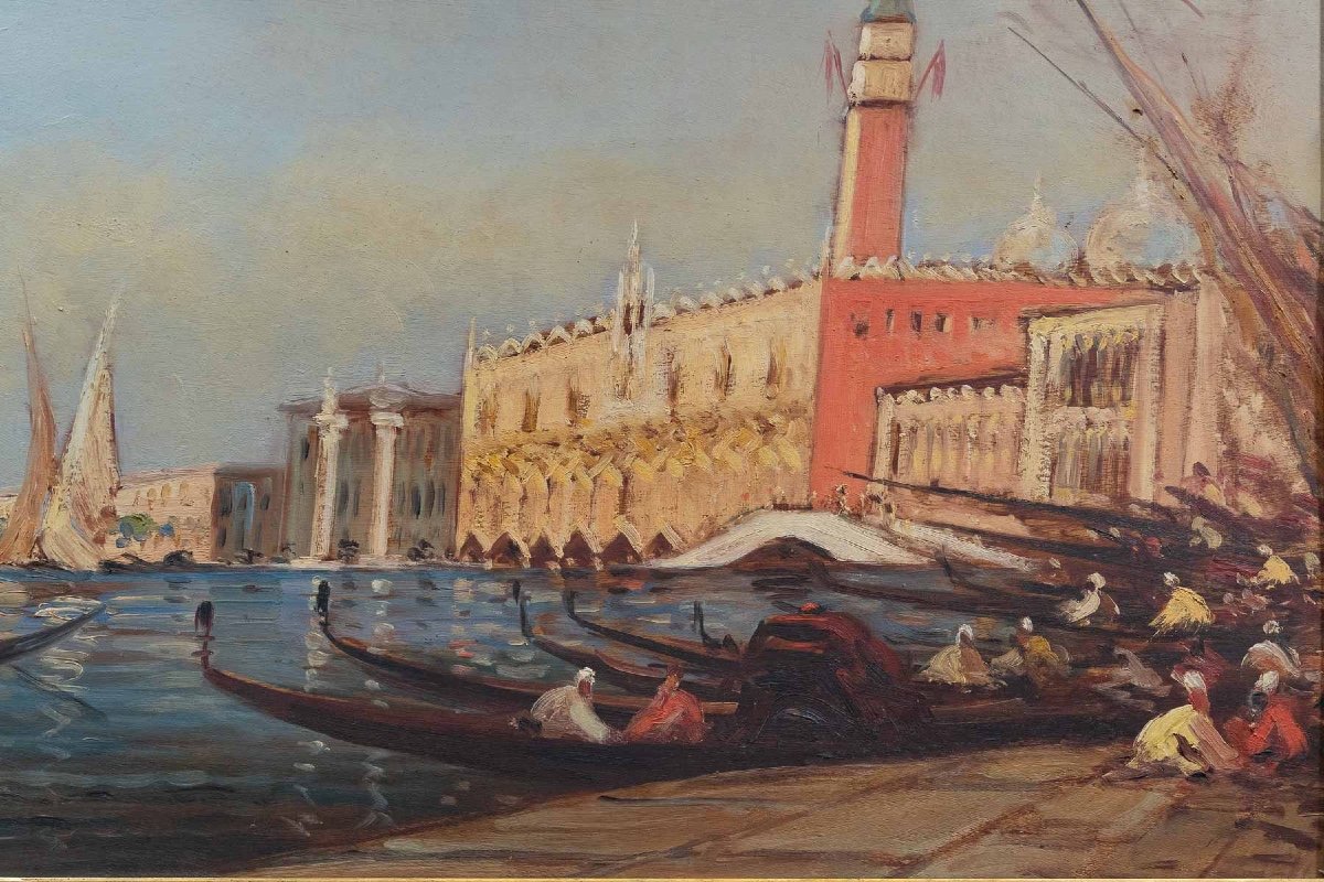 Venise huile sur panneau fin XIXÈME siècle -photo-7