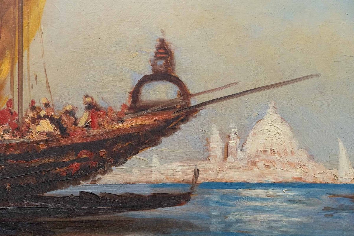 Venise huile sur panneau fin XIXÈME siècle -photo-8