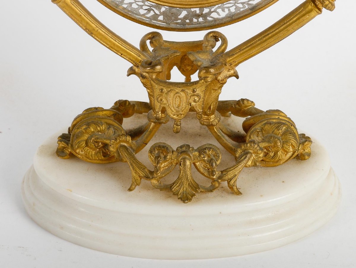 Ensemble En Bronze verre et argent massif XIXème Siècle -photo-3