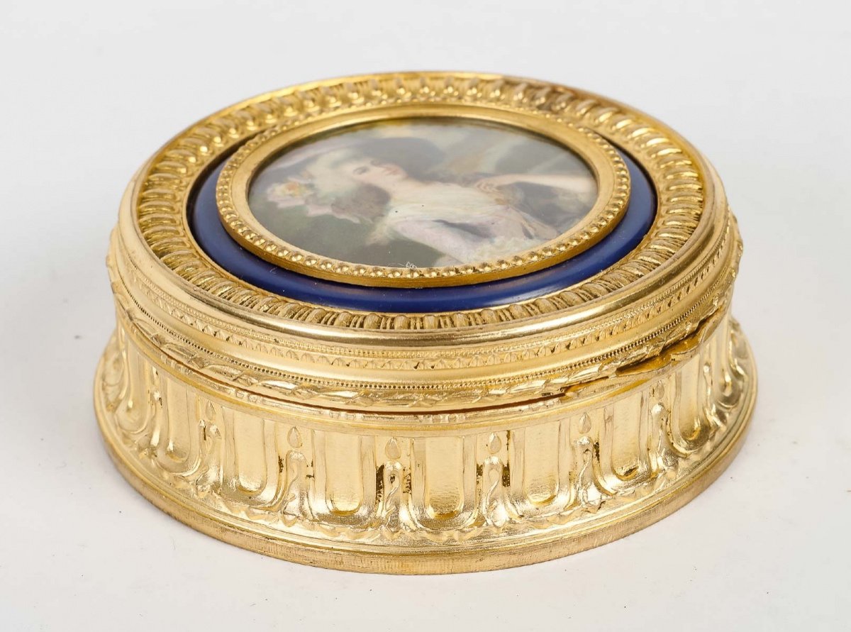 A Late 19th Century Gilt Bronze Jewelry Box 