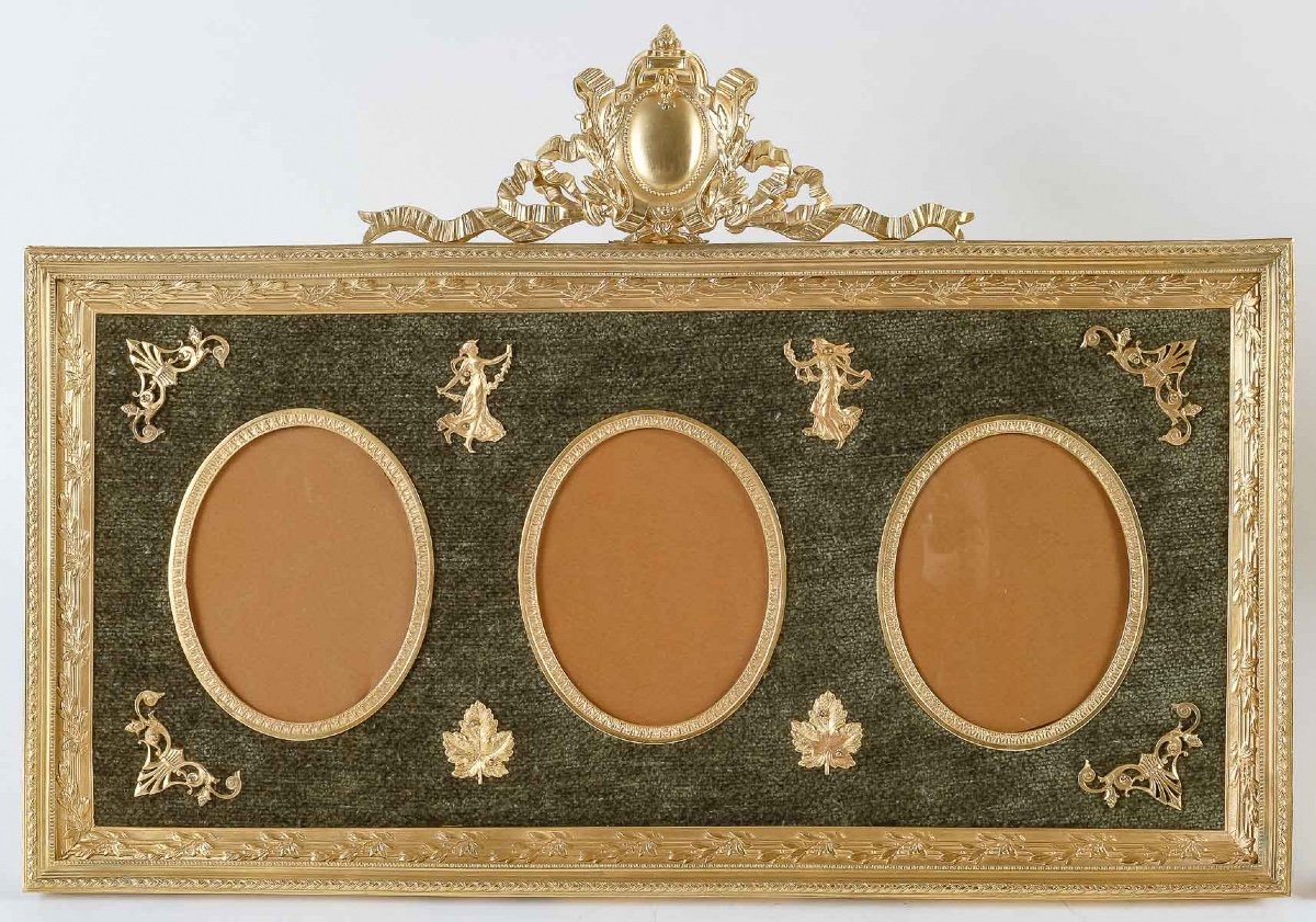 A Pair Of 19th Century Gilt Bronze Photo Frames -photo-2