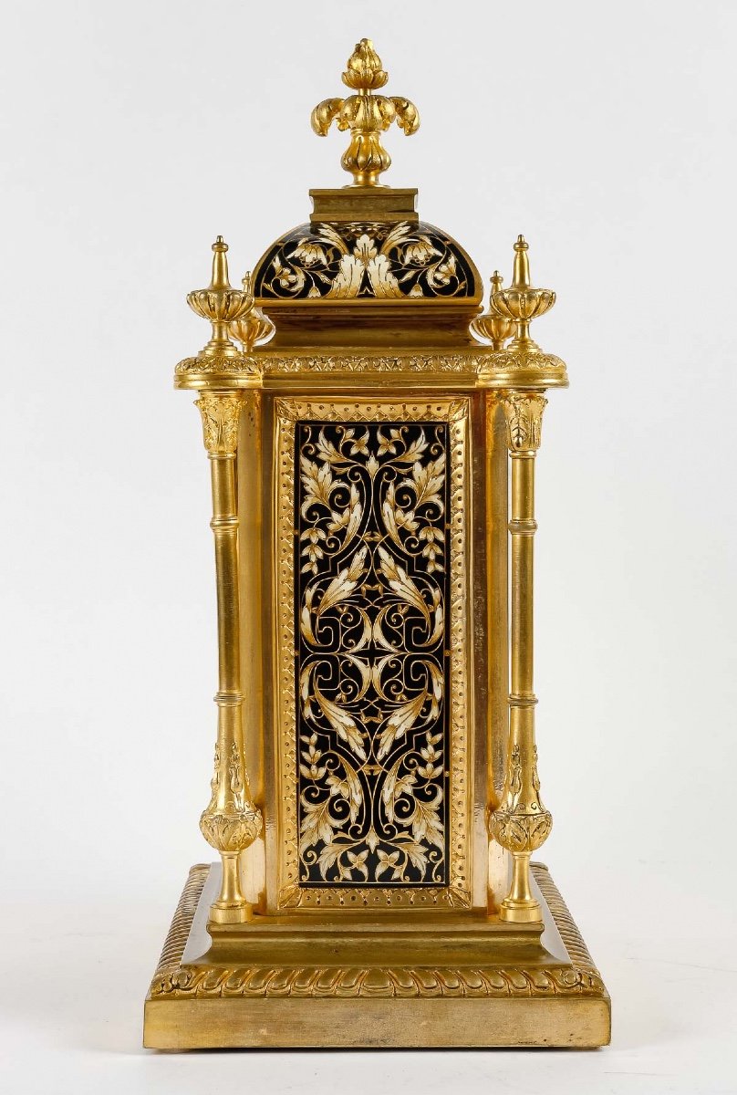 A Clock In Gilt Bronze And Cloisonné Enamel Late 19th Century -photo-3