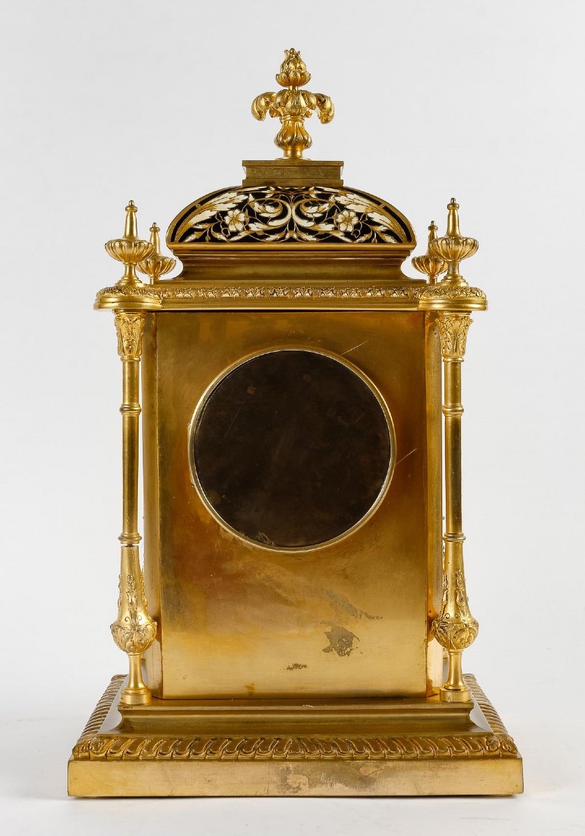 A Clock In Gilt Bronze And Cloisonné Enamel Late 19th Century -photo-5