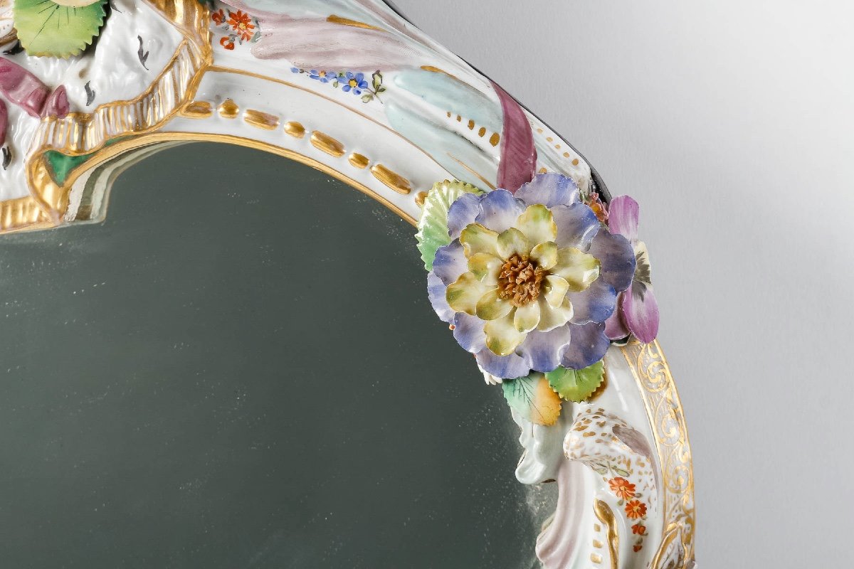 A Meissen Mirror Late 19th Century -photo-8