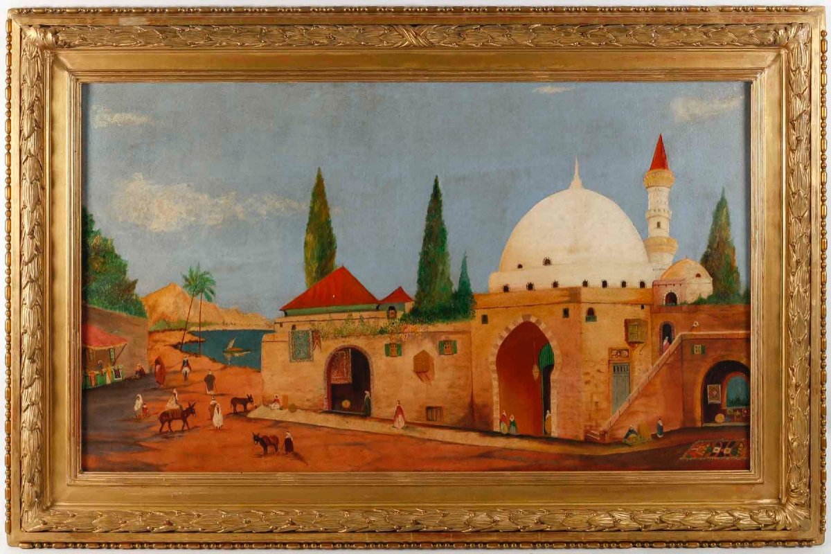 Oil On Canvas Orientalist Framed Late 19th Century 