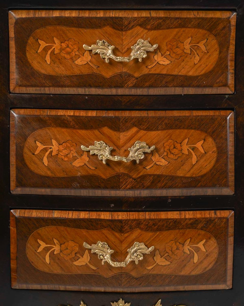 A Pair Of Late 19th Century Marquetry Nightstands -photo-3