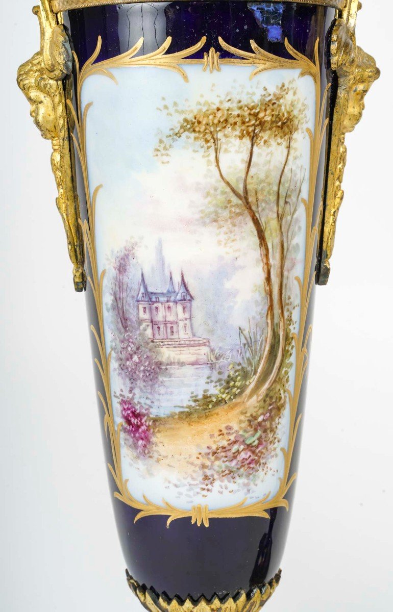 Une Paire De Vases En Porcelaine De Sèvres Fin XIXème Siècle -photo-5