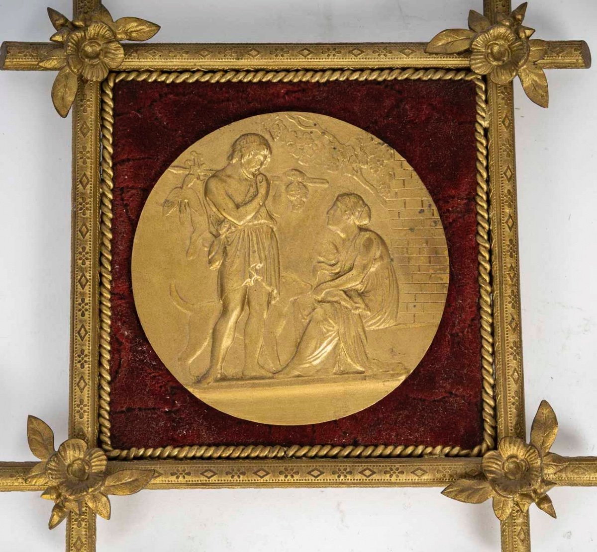 Une Série De Quatre Plaques En Bronze Doré "les Saisons", Fin XIXè Siècle -photo-3