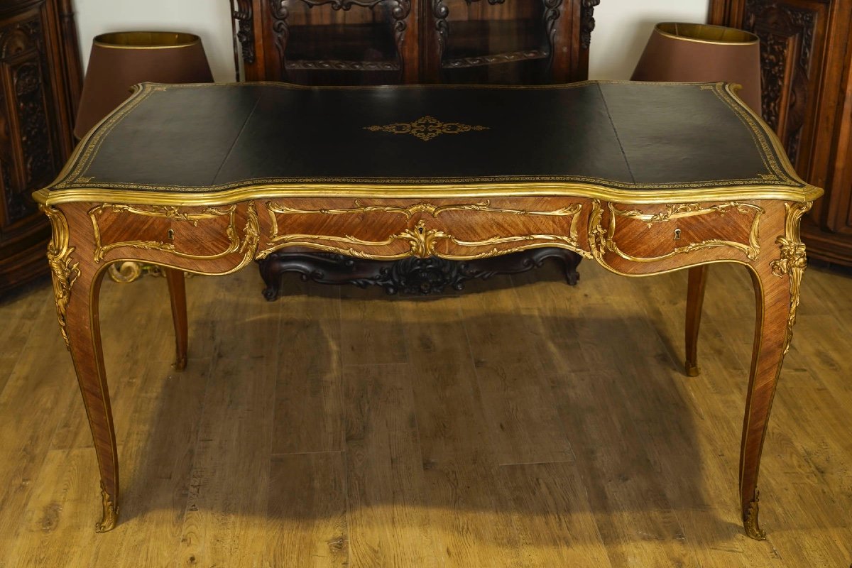 A Louis XV Style Bureau Plat, Circa 1880