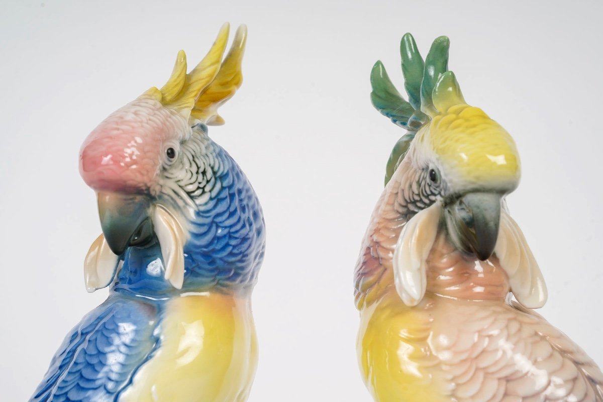 A Pair Of Porcelain Parrots -photo-1