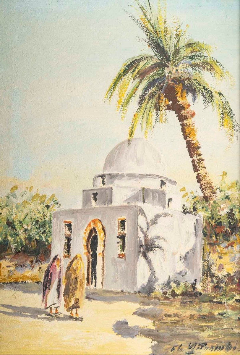 Tableau Orientaliste Hst, Début XXème Siècle -photo-2