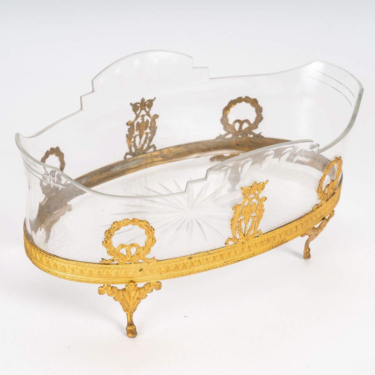 Une Coupe En Cristal Et Garniture En Bronze Doré, Fin XIXème Siècle -photo-1