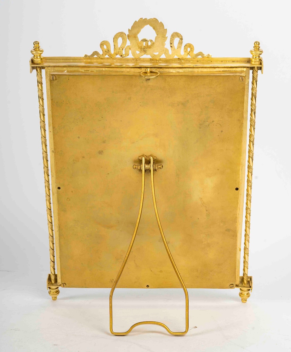 Un Cadre Photo En Bronze Doré, XIXème Siècle -photo-4