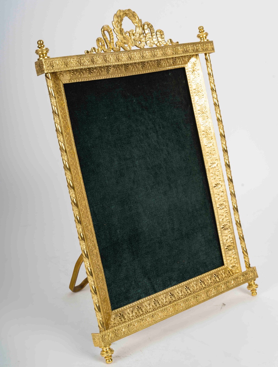 Un Cadre Photo En Bronze Doré, XIXème Siècle 
