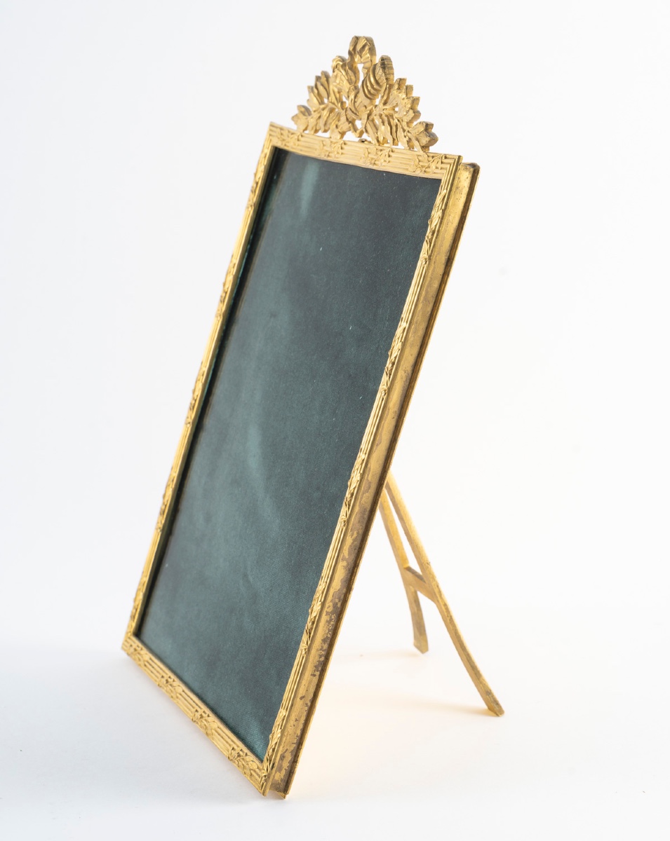 Un Cadre Photo En Bronze Doré, Fin XIXème Siècle -photo-1