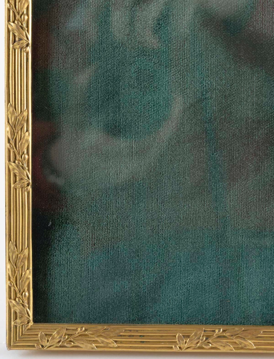 Un Cadre Photo En Bronze Doré, Fin XIXème Siècle -photo-3