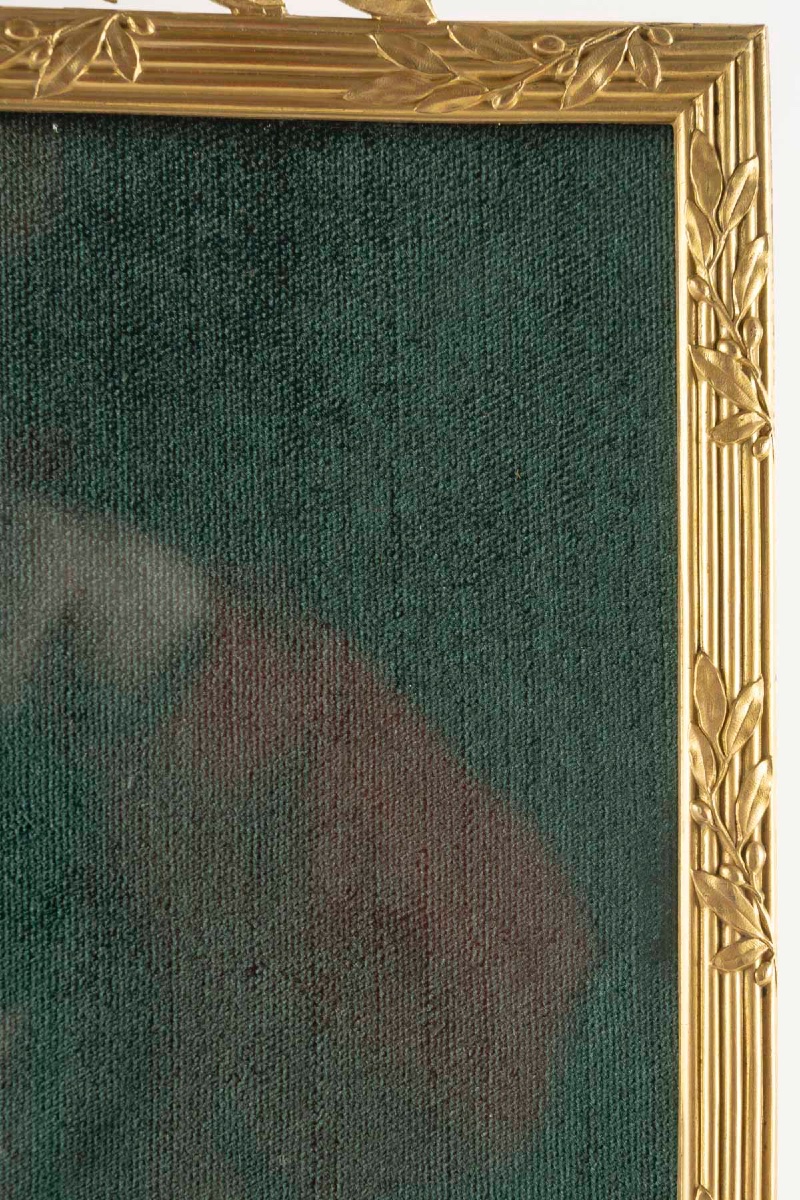 Un Cadre Photo En Bronze Doré, Fin XIXème Siècle -photo-5