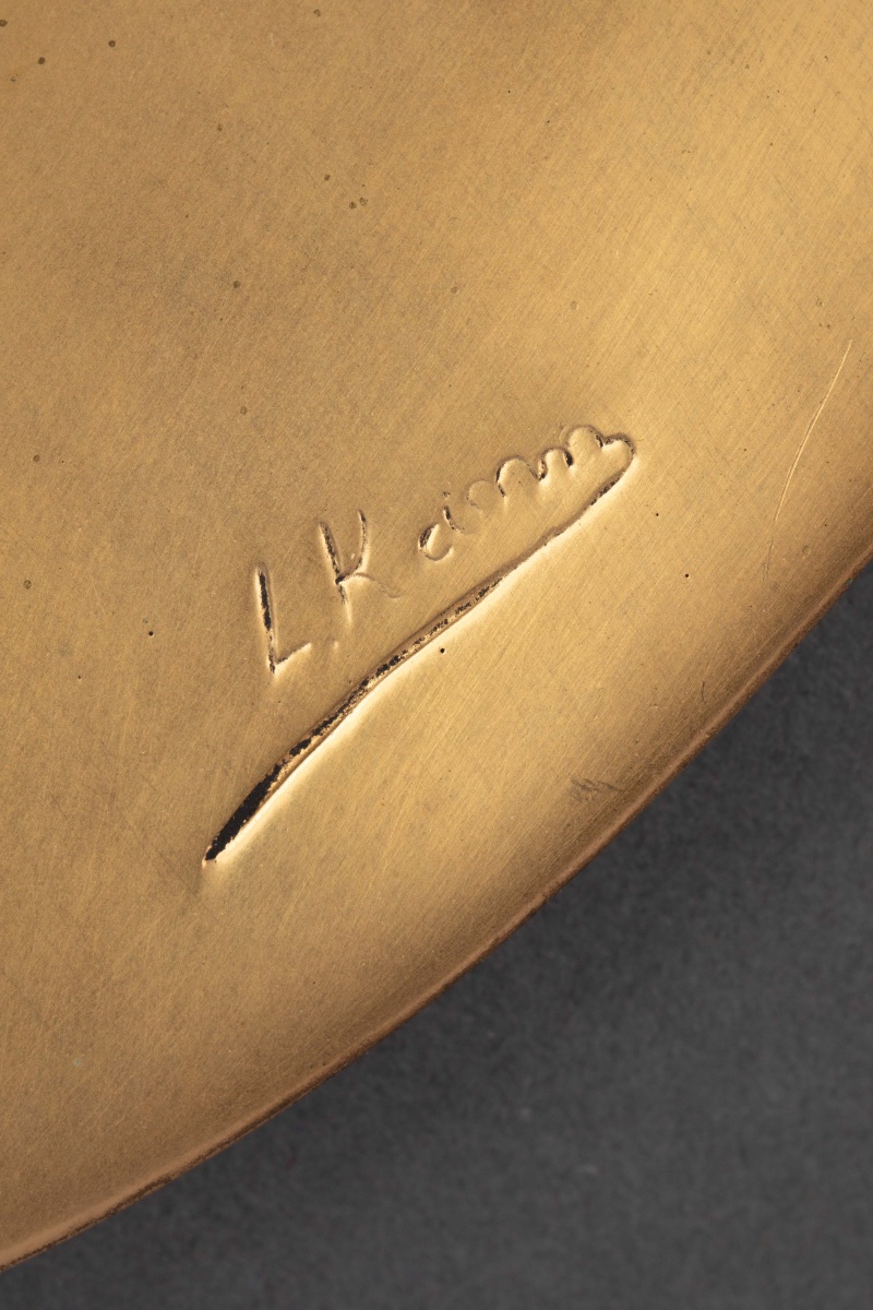 Un E Coupe Vide-poche En Bronze Doré, début XXème Siècle -photo-3