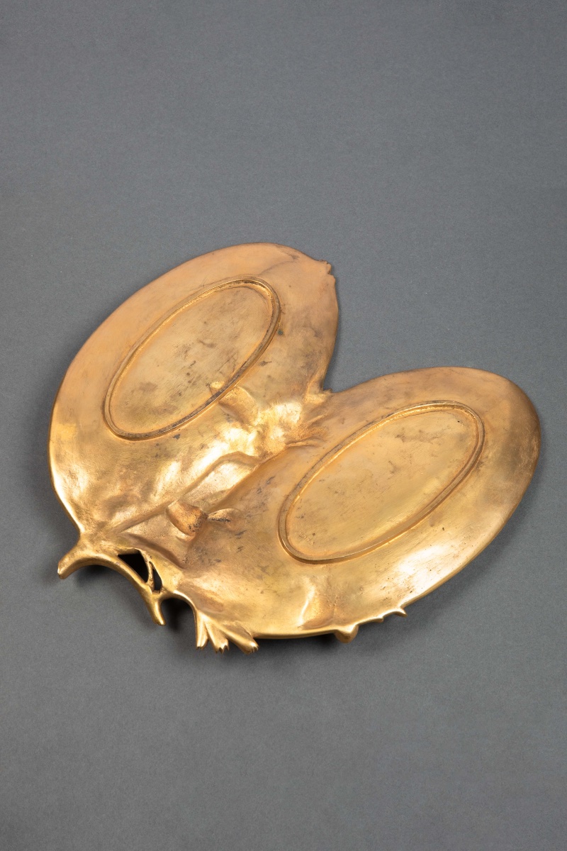 Un E Coupe Vide-poche En Bronze Doré, début XXème Siècle -photo-7