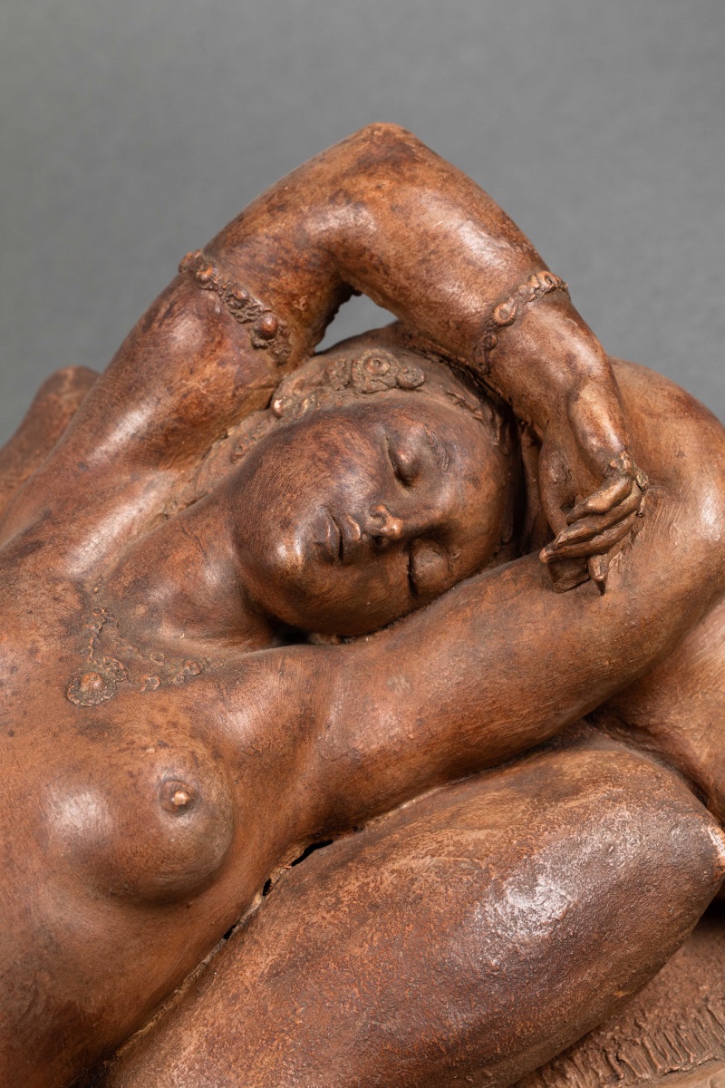 Une Sculpture Orientaliste En Terre Cuite,  Fin XIXème Siècle -photo-5