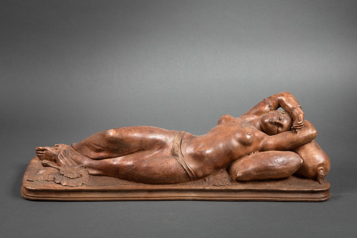 Une Sculpture Orientaliste En Terre Cuite,  Fin XIXème Siècle 