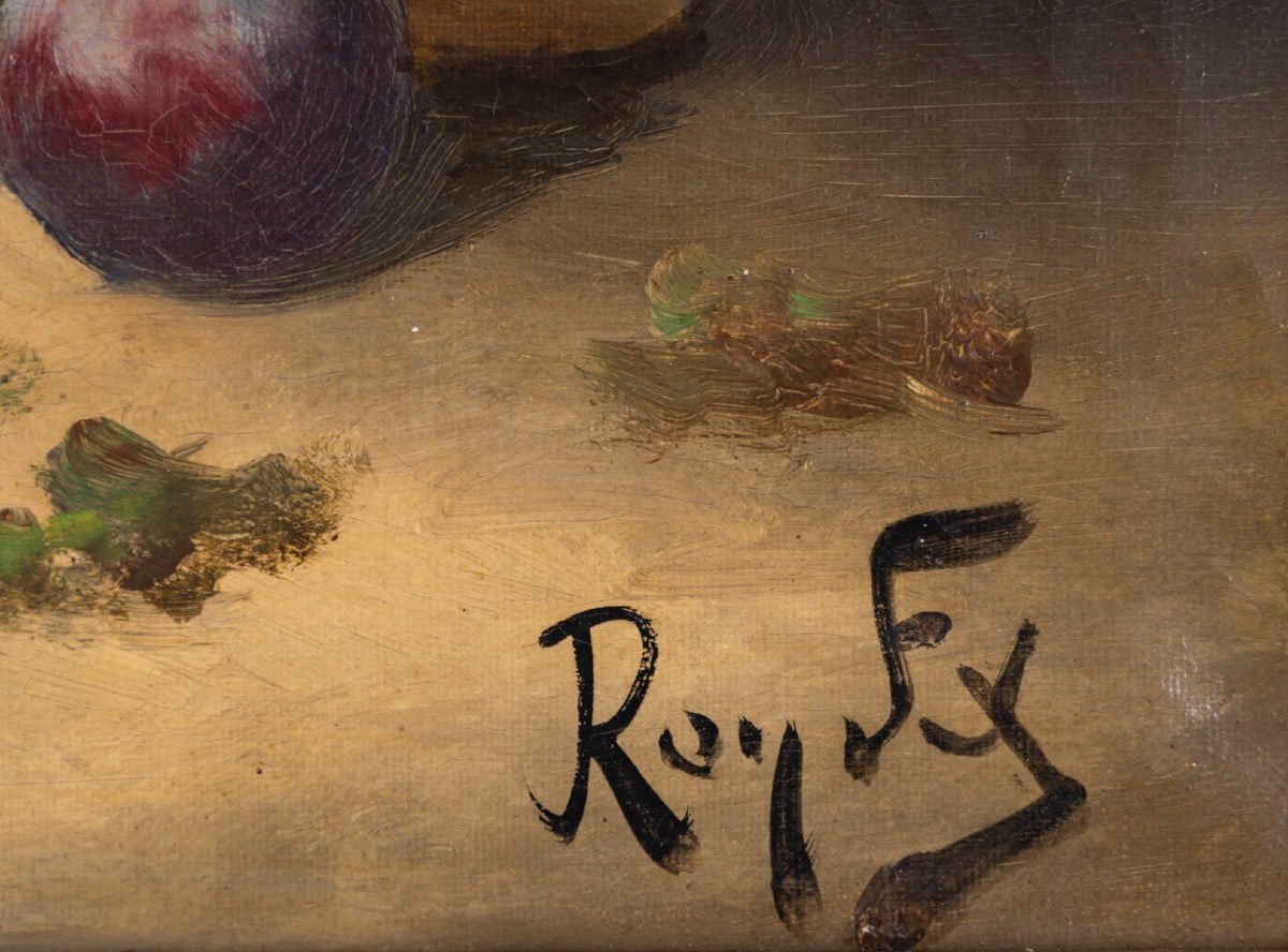 A Pair Of Oil On Canvas Paintings, Still Life, Late 19th Century-photo-3