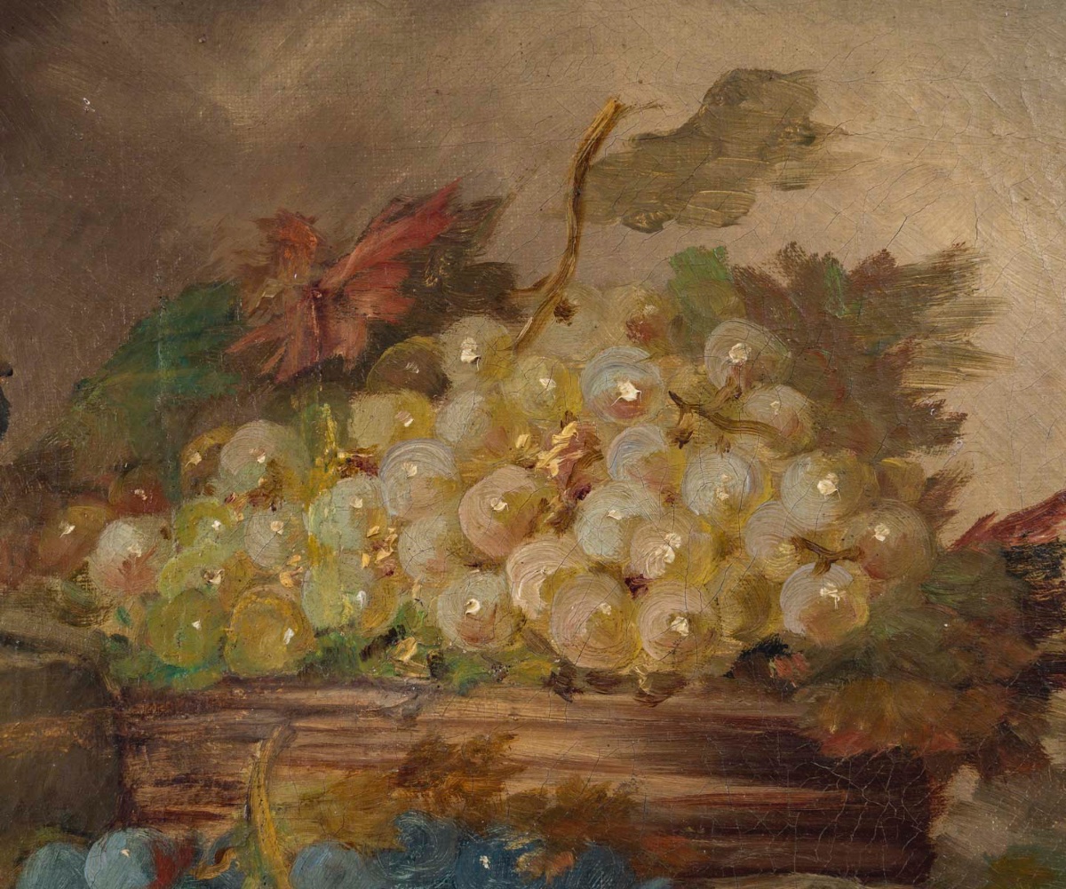 A Pair Of Oil On Canvas Paintings, Still Life, Late 19th Century-photo-7