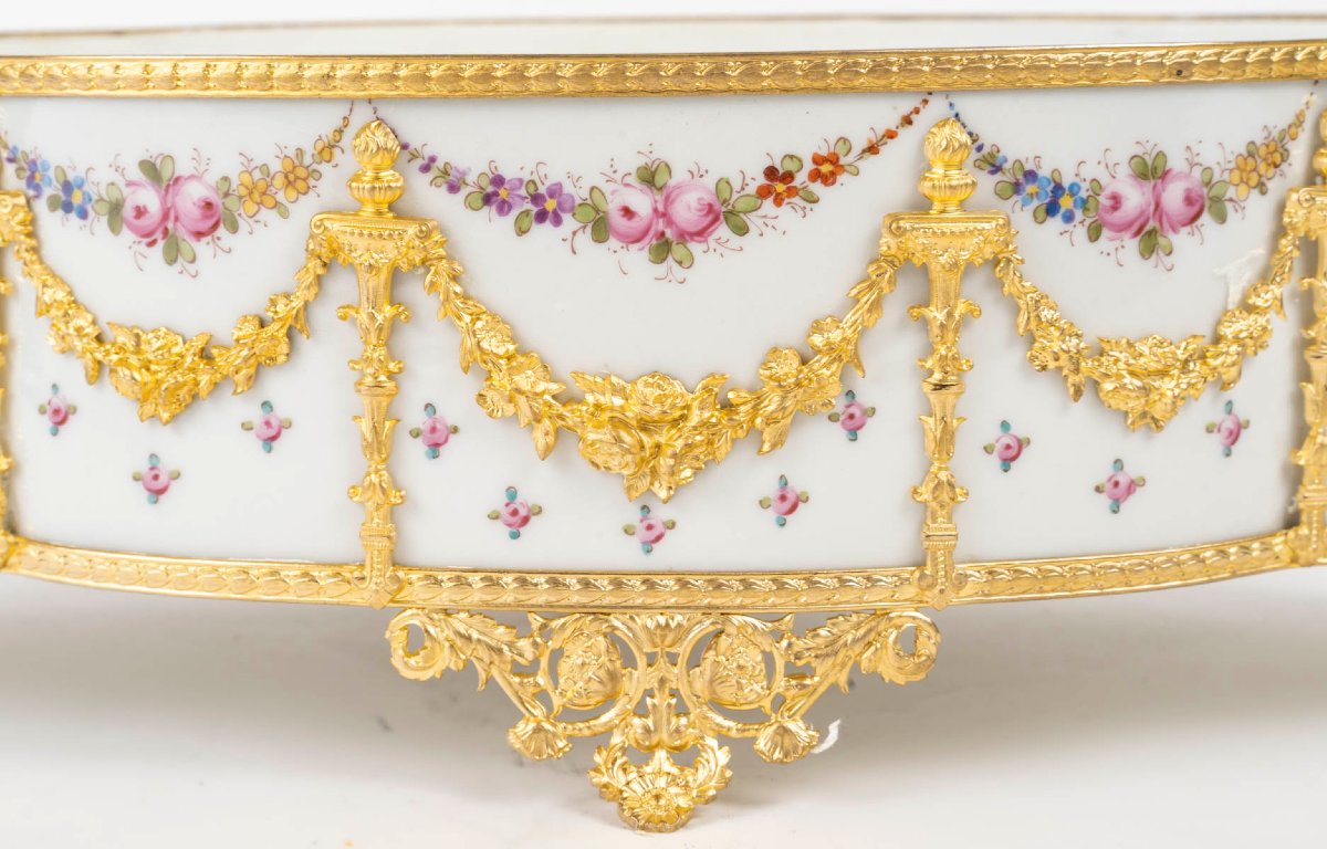 A Porcelain And Gilt Bronze Set, Late 19th Century -photo-5