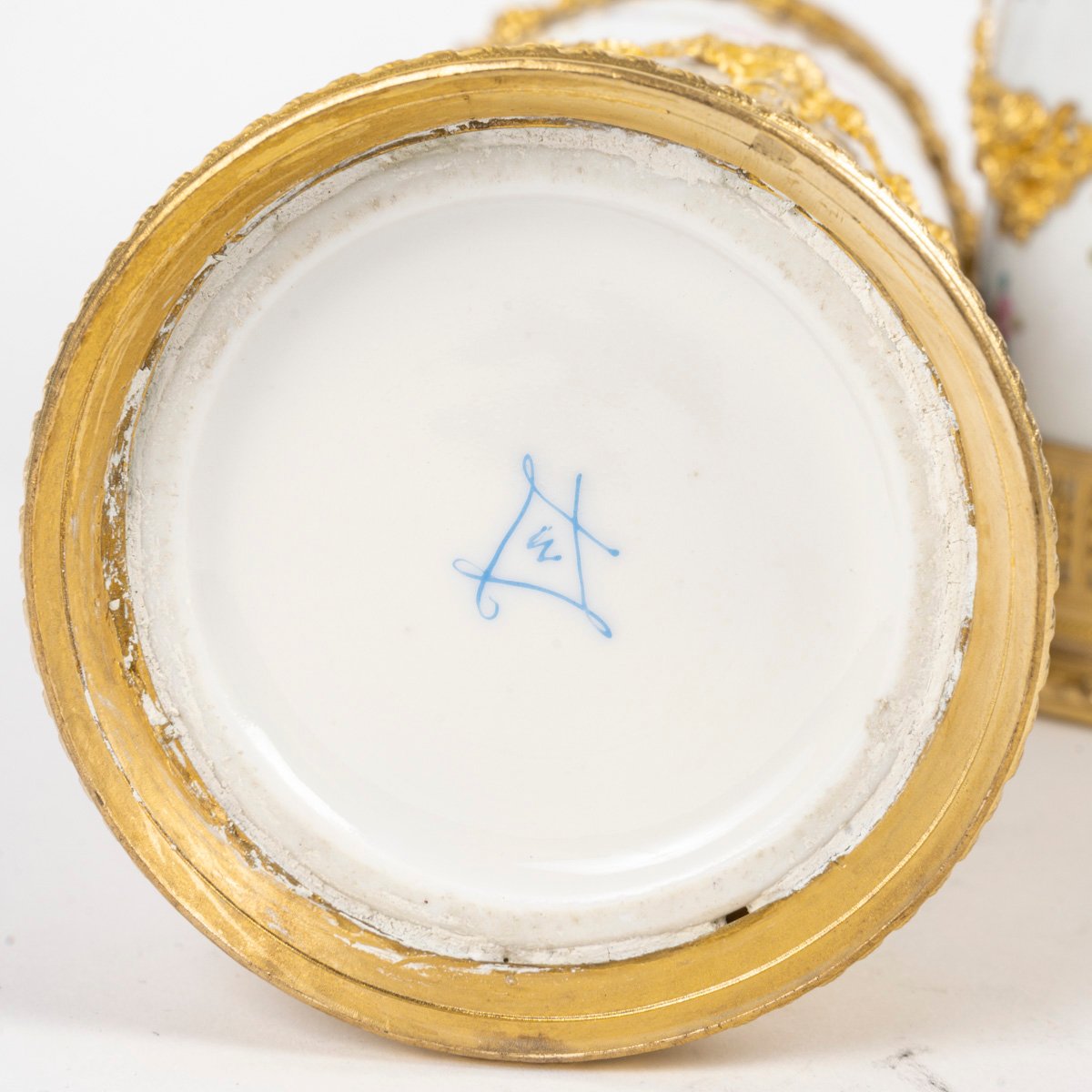 A Porcelain And Gilt Bronze Set, Late 19th Century -photo-6